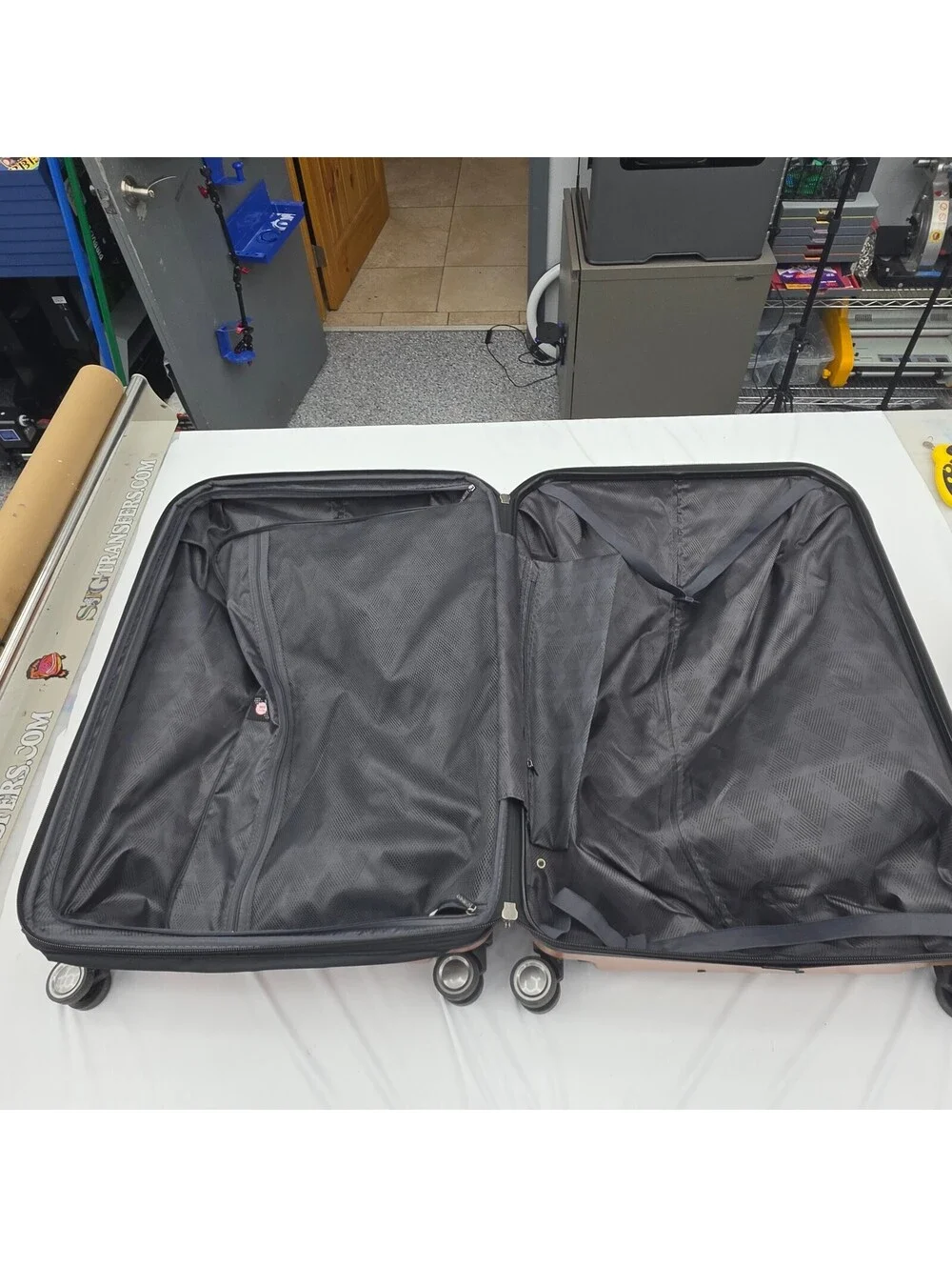 Revo Large Hard Shell Spinner Suitcase Luggage in Bronze